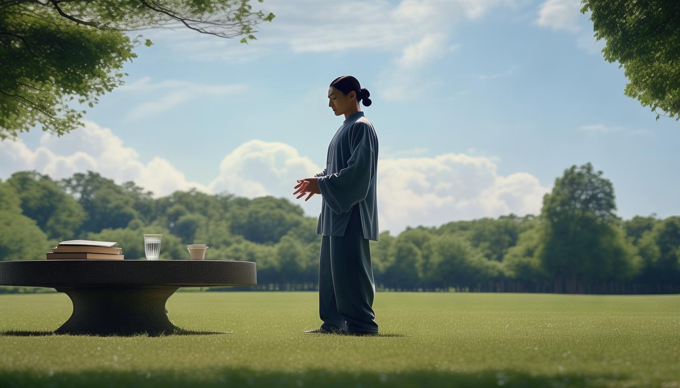 practicing tai chi